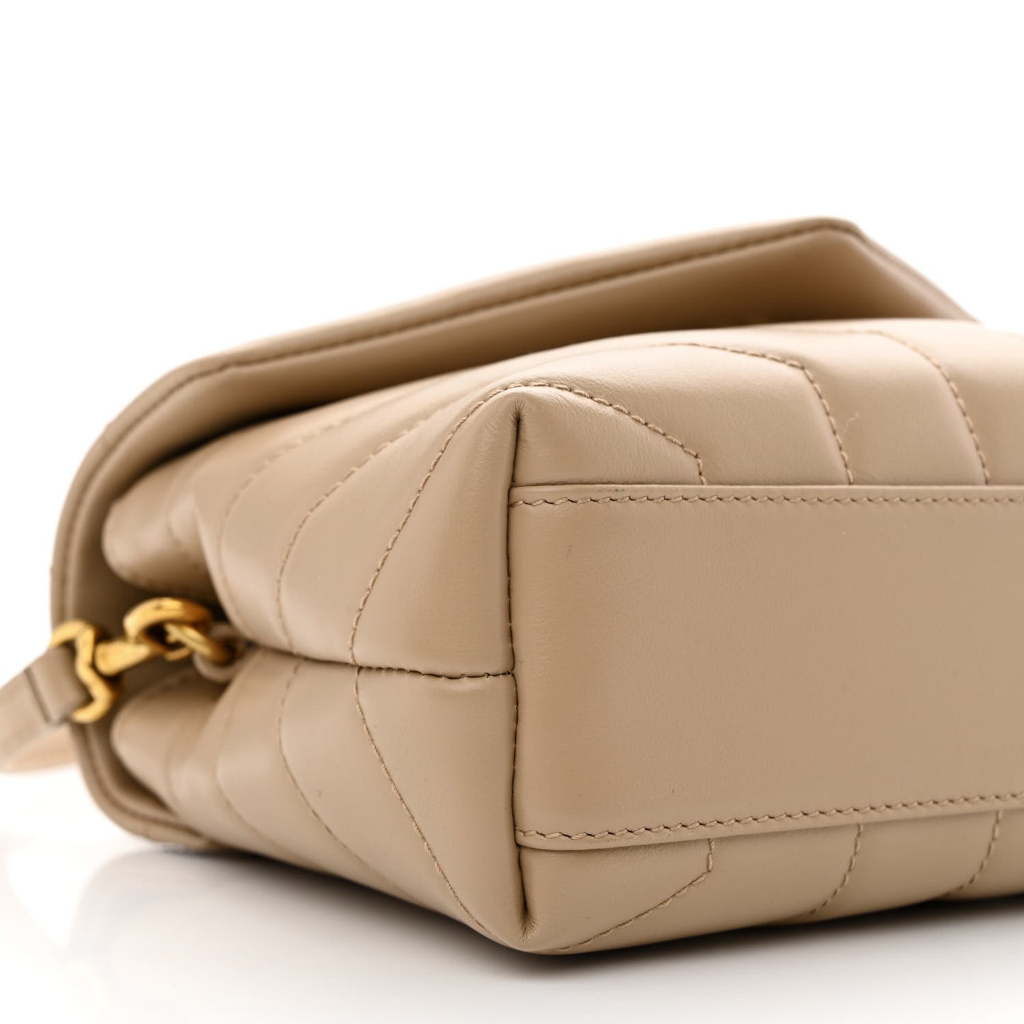 Calfskin Y Quilted Monogram Toy Loulou Crossbody Bag Dark Beige