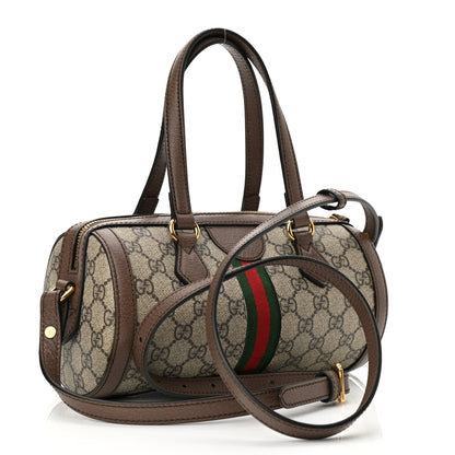 Gucci GG Supreme Monogram Web Small Ophidia Boston Bag Beige New Acero 3 of 10