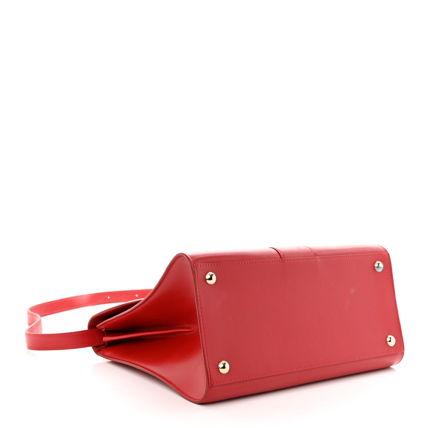 Box Calfskin MM Brillant Satchel Red