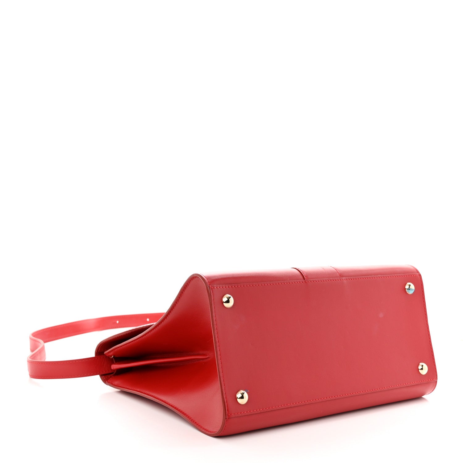 Delvaux Box Calfskin MM Brillant Satchel Red 4 of 17