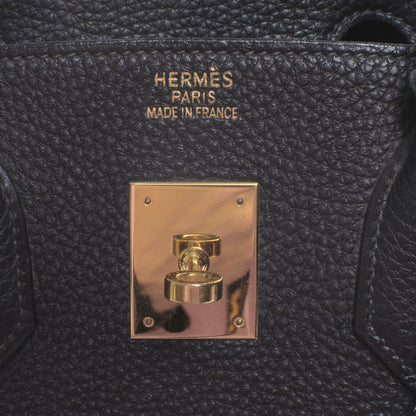 Hermes Taurillon Clemence Birkin 35 Black 7 of 10