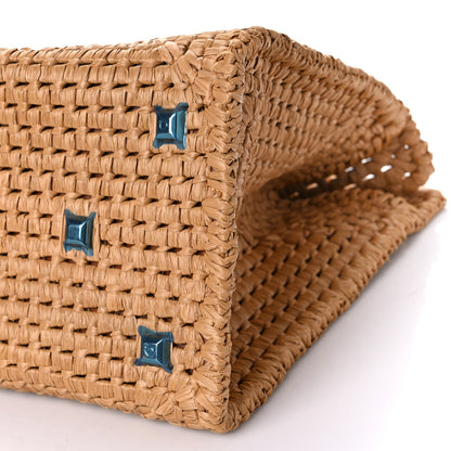 Salvatore Ferragamo Raffia XL Studio Box Tote Natural 10 of 10