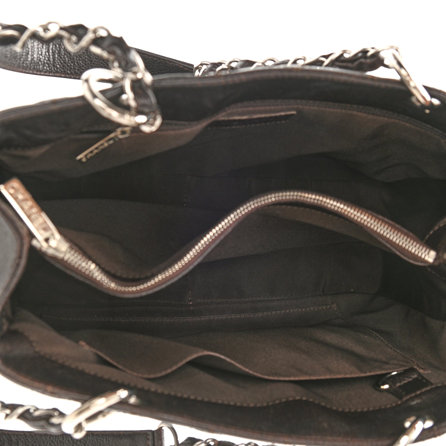 Chanel Caviar Quilted Grand Shopping Tote GST Dark Brown 5 of 12