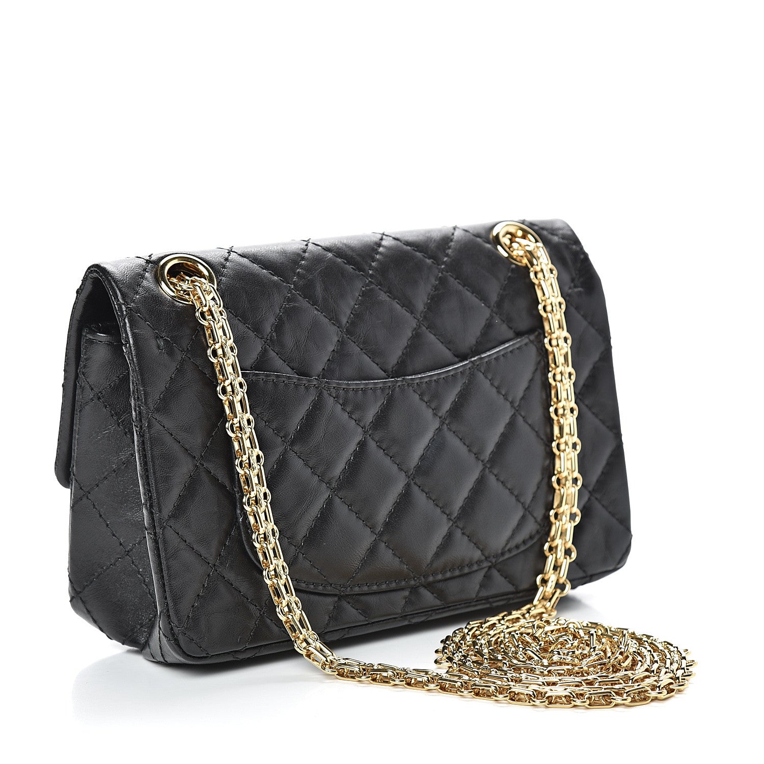 Chanel Aged Calfskin Quilted 2.55 Reissue Mini Flap Black 2 of 13