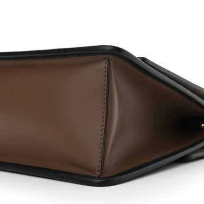 Fendi Vitello Century F is Fendi Bi-Color FF 1974 Embossed Kan I Shoulder Bag Maya Black 9 of 9