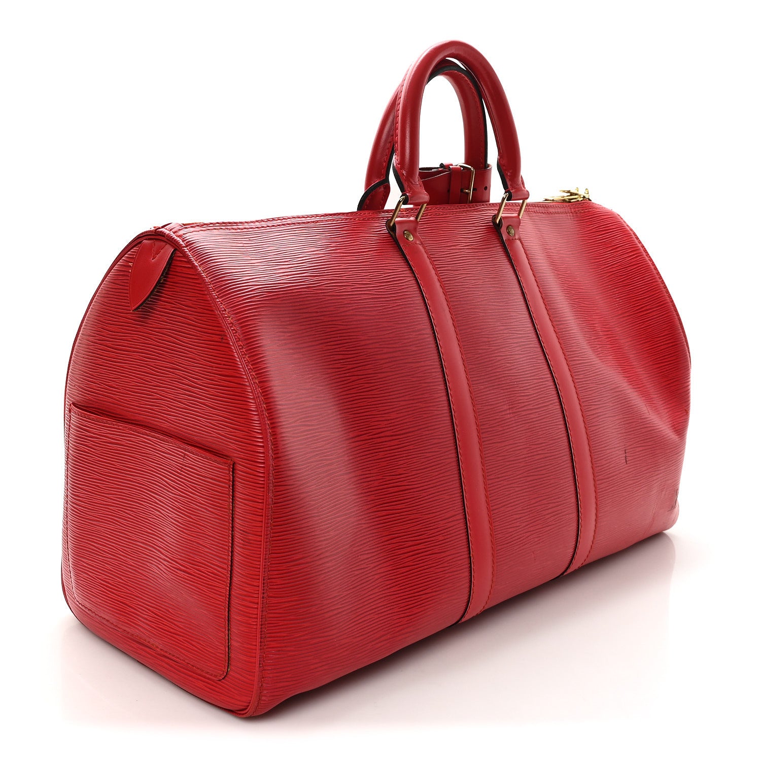 Louis Vuitton Epi Keepall 45 Castillan Red 2 of 15