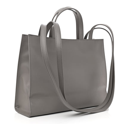 Telfar Vegan Leather Medium Shopping Bag Grey 3 of 9