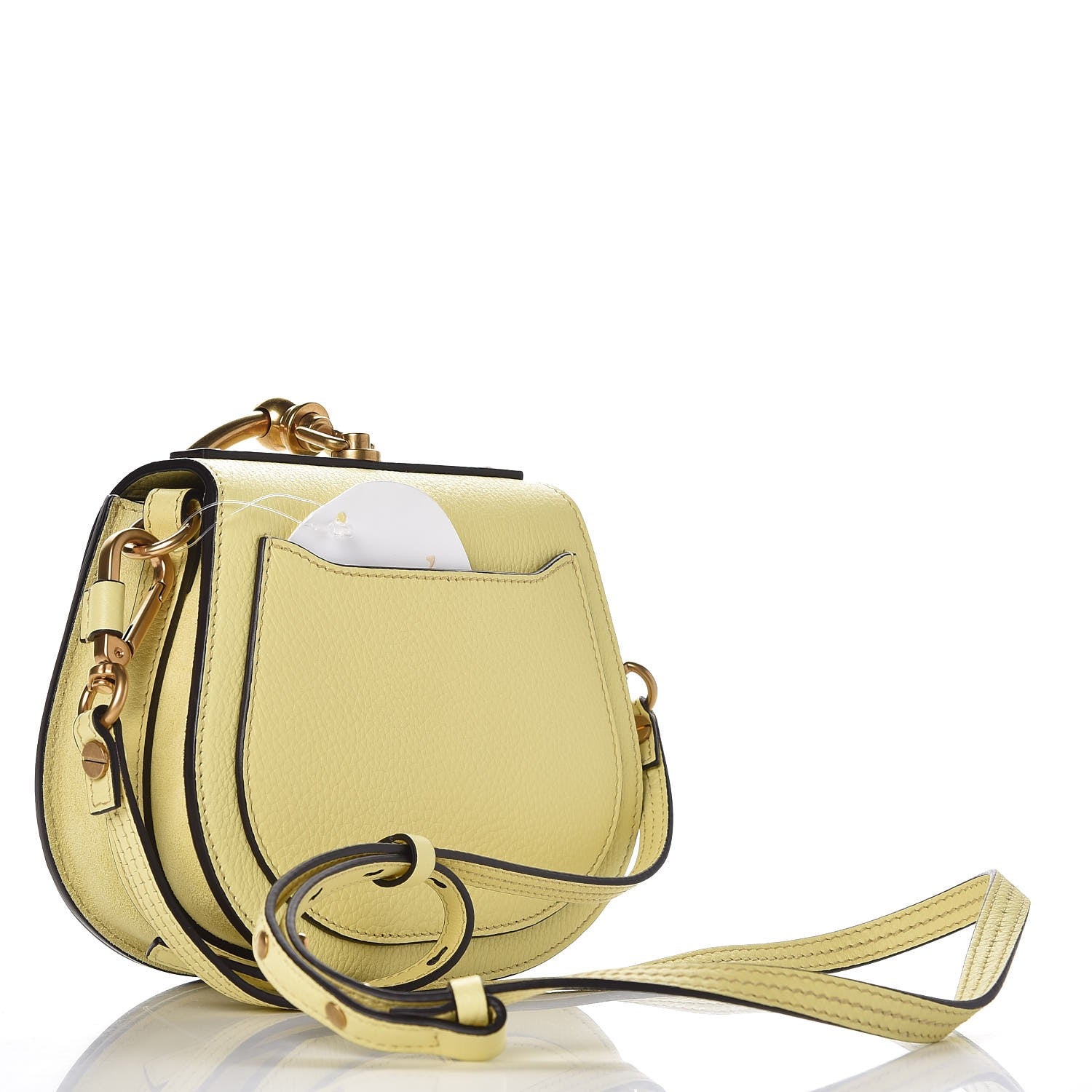Chloe Calfskin Suede Small Nile Bracelet Bag Lemonade 3 of 7