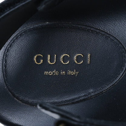 Gucci Calfskin Mini Double G Womens Isla Dad Sandals 37 Black 9 of 13