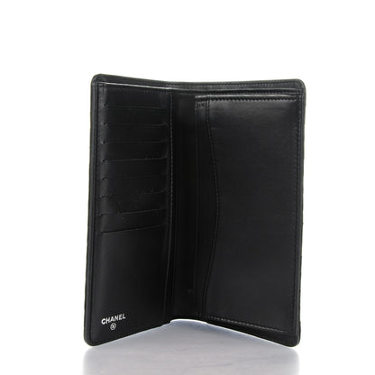 Chanel Lambskin Chevron Quilted Yen Wallet Black 5 of 8