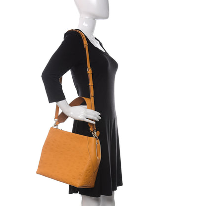 MCM Calfskin Ottomar Monogram Medium Klara Hobo Golden Mango 2 of 9