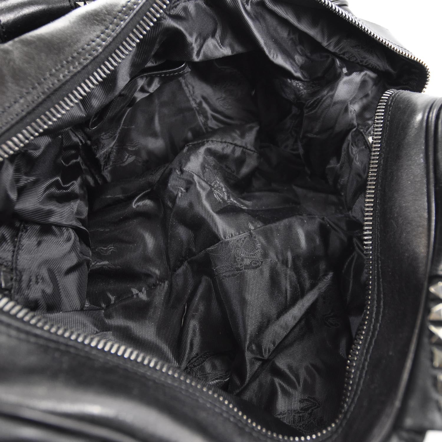 Burberry Prorsum Leather Studded Knight Satchel Black 7 of 10