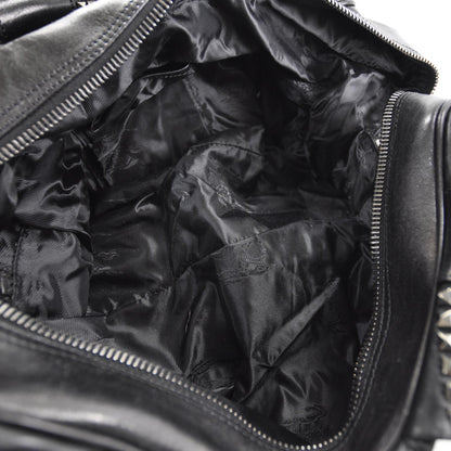Burberry Prorsum Leather Studded Knight Satchel Black 7 of 10
