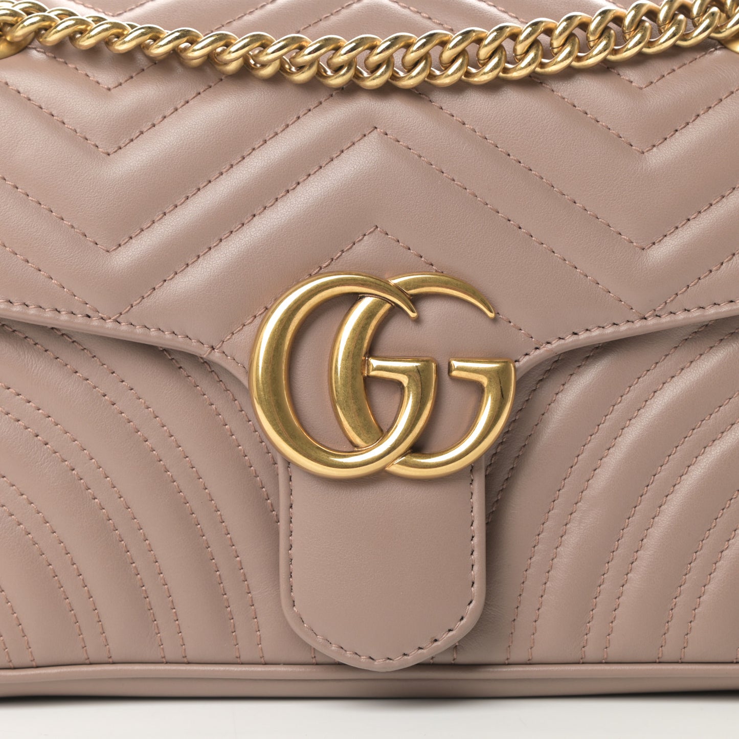 Calfskin Matelasse Small GG Marmont Shoulder Bag Porcelain Rose
