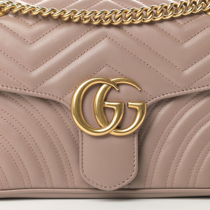 Gucci Calfskin Matelasse Small GG Marmont Shoulder Bag Porcelain Rose 8 of 11