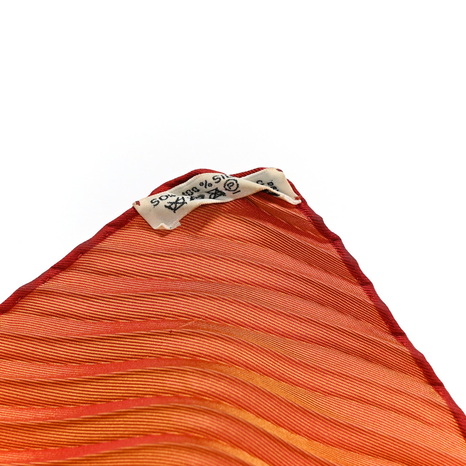 Hermes Silk Plisse Scarf Orange Multicolor 3 of 4