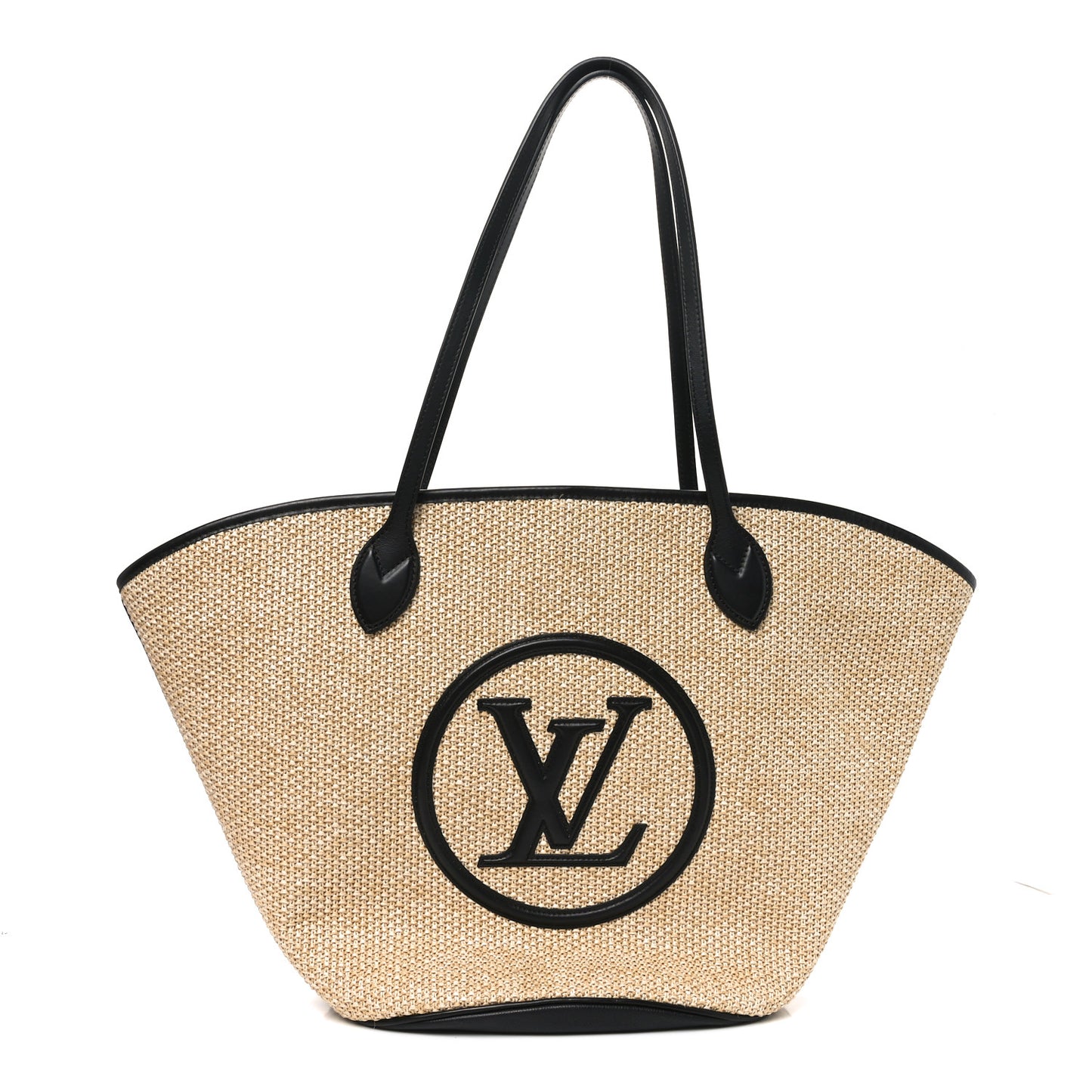 Raffia Saint Jacques Tote Black