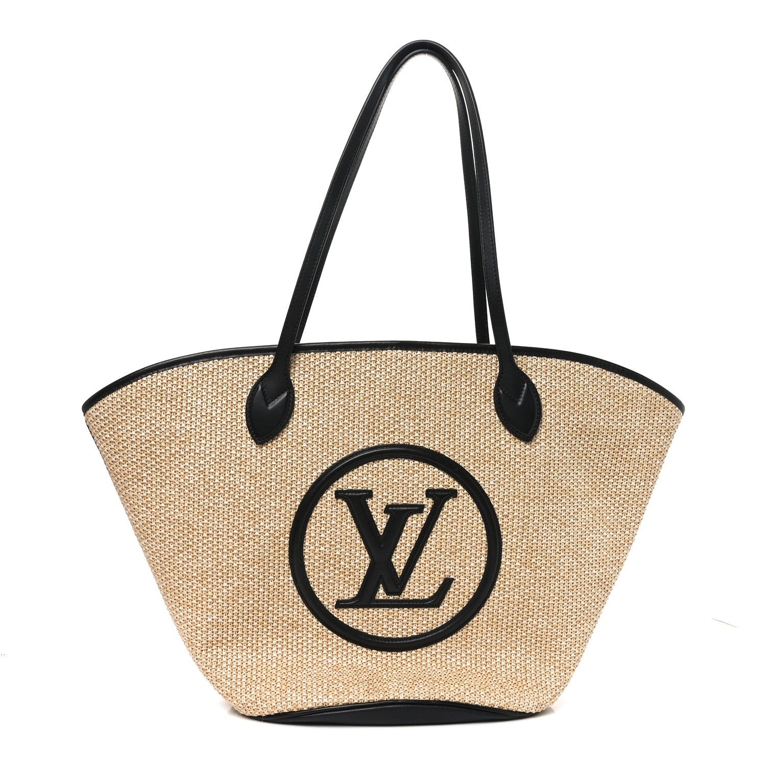 Louis Vuitton Raffia Saint Jacques Tote Black 1 of 10