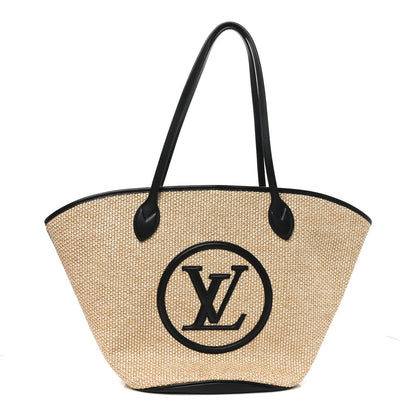 Louis Vuitton Raffia Saint Jacques Tote Black 1 of 10