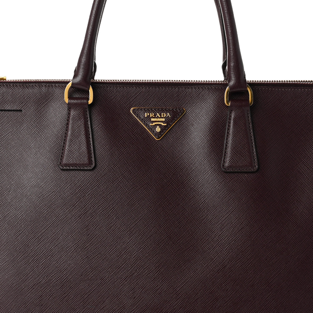 Saffiano Lux Extra Large Galleria Double Zip Tote Granato