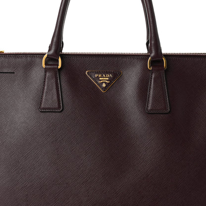 Prada Saffiano Lux Extra Large Galleria Double Zip Tote Granato 8 of 11