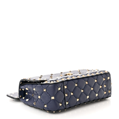 Valentino Garavani Nappa Small Rockstud Spike Shoulder Bag Pure Blue 4 of 11