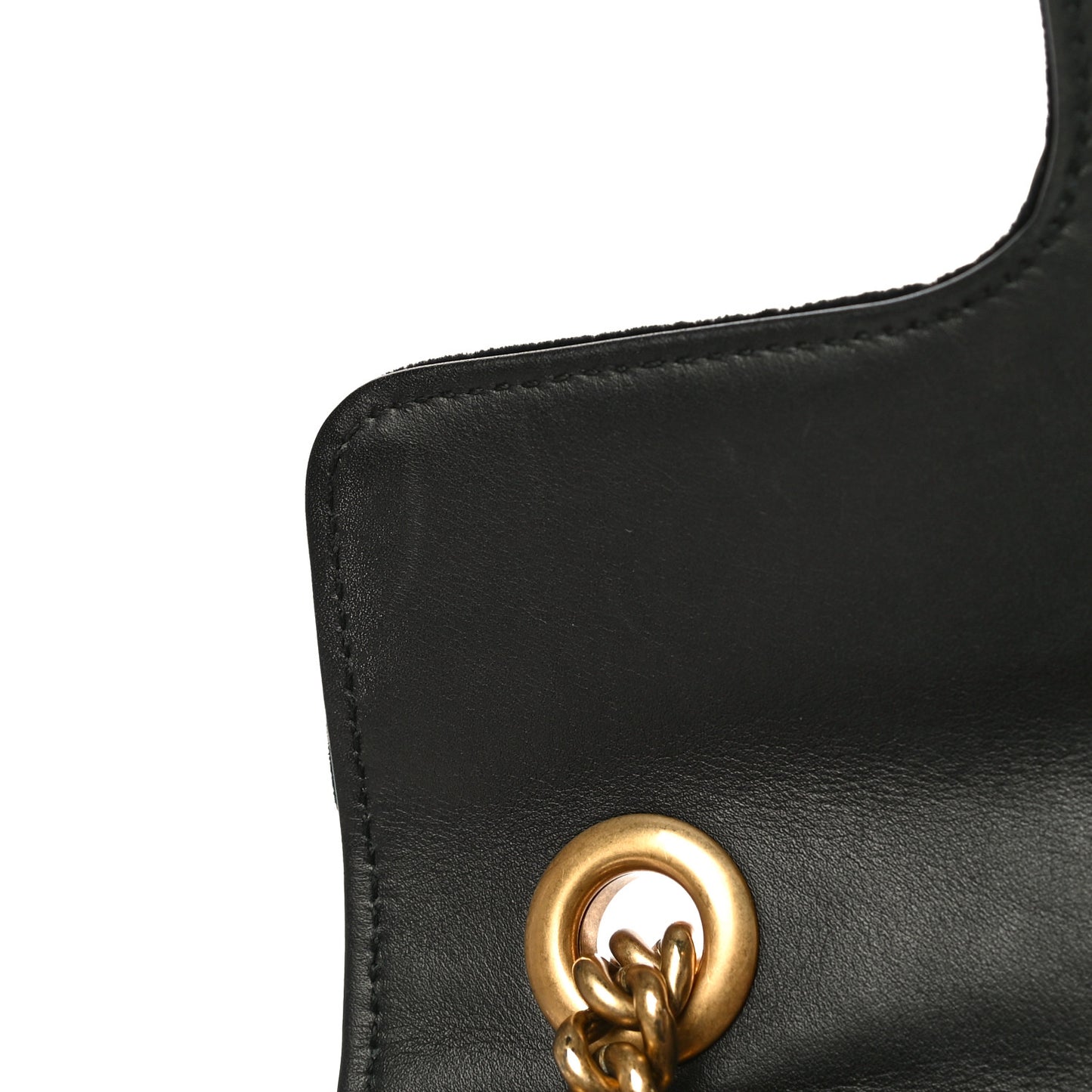 Velvet Matelasse Mini GG Marmont Shoulder Bag Black