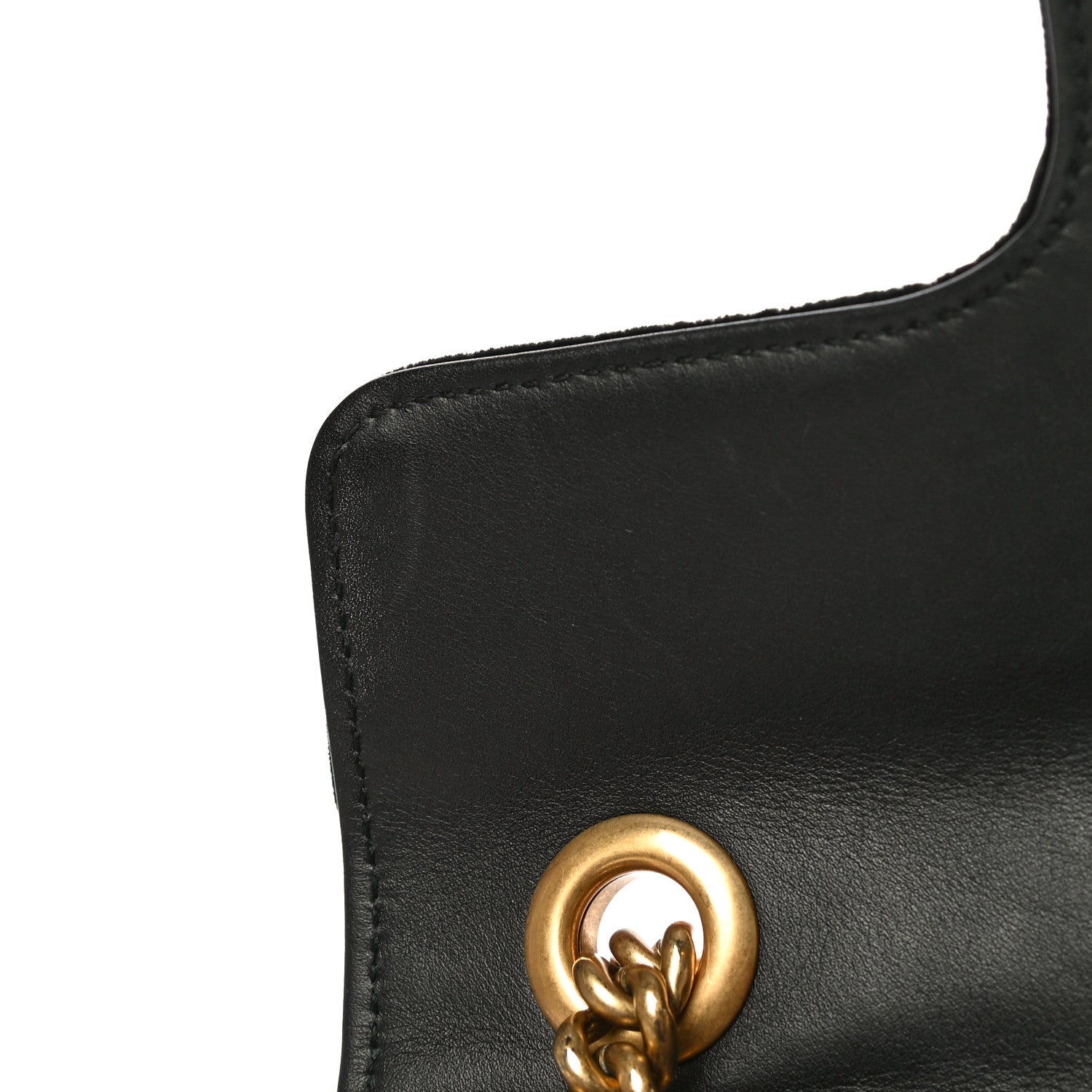 Gucci Velvet Matelasse Mini GG Marmont Shoulder Bag Black 18 of 23