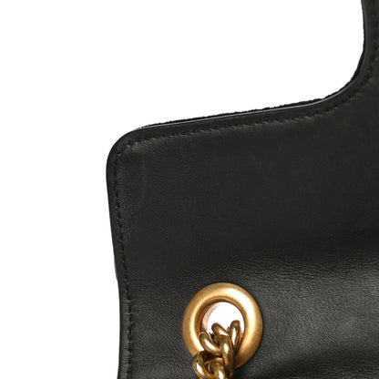 Gucci Velvet Matelasse Mini GG Marmont Shoulder Bag Black 18 of 23