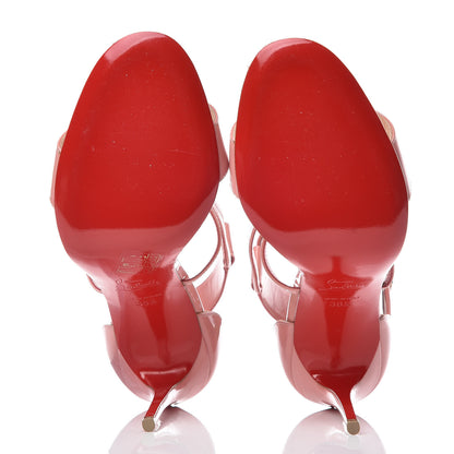 Christian Louboutin Patent Calfskin Choca 100 Sandals 38.5 Guimauve 5 of 12