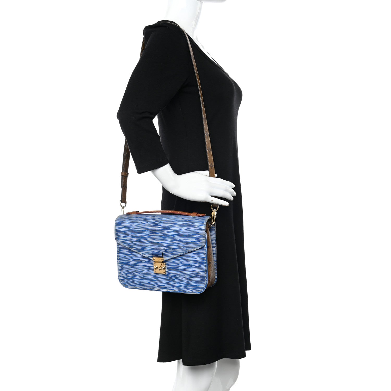 Louis Vuitton Epi Reverse Monogram Pochette Metis Denim Light 2 of 10