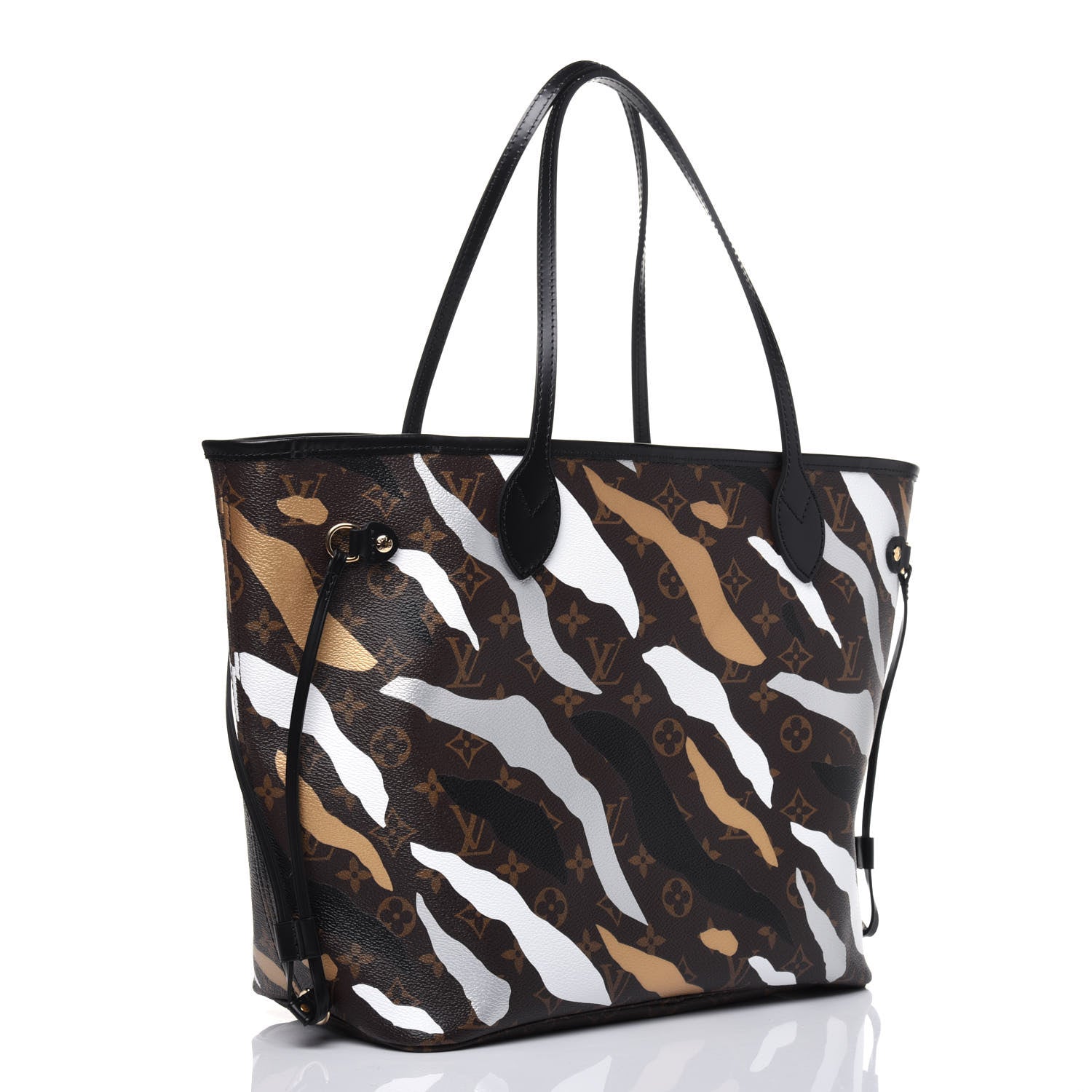 Louis Vuitton X LOL Monogram Neverfull MM Gold Silver 3 of 9