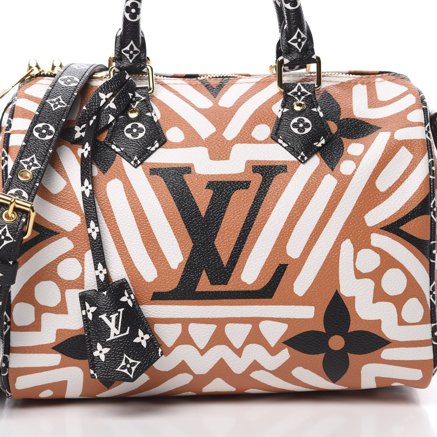 Louis Vuitton Monogram Giant Crafty Speedy Bandouliere 25 Creme Caramel 7 of 10