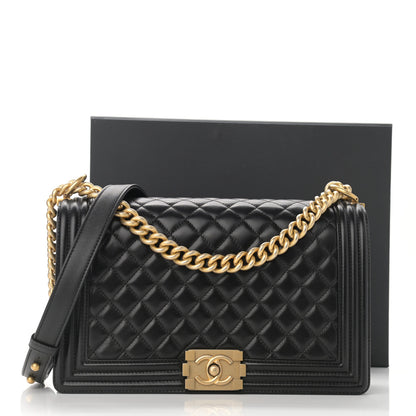 Chanel Lambskin Quilted New Medium Boy Flap Black 12 of 12