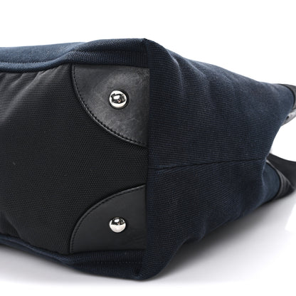 Chanel Lambskin Canvas CC Shopping Tote Black 10 of 13