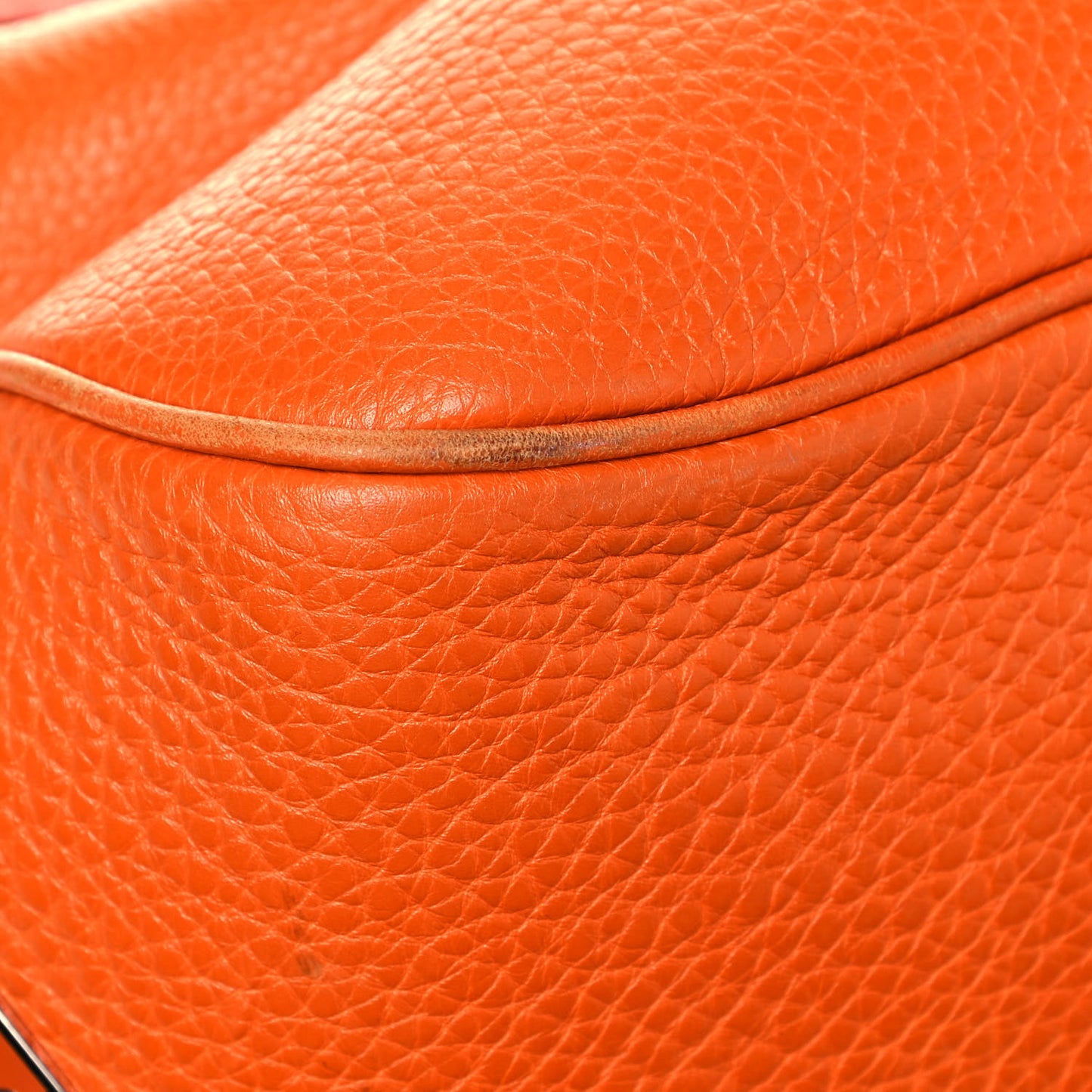 Vitello Daino Lizard Shoulder Bag Orange