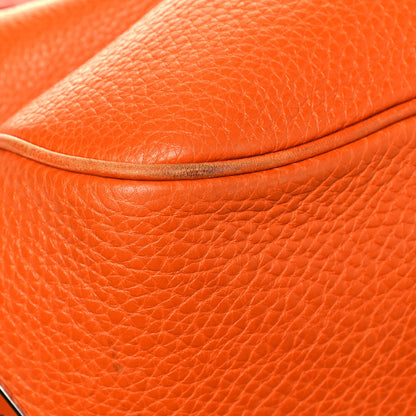 Prada Vitello Daino Lizard Shoulder Bag Orange 9 of 16