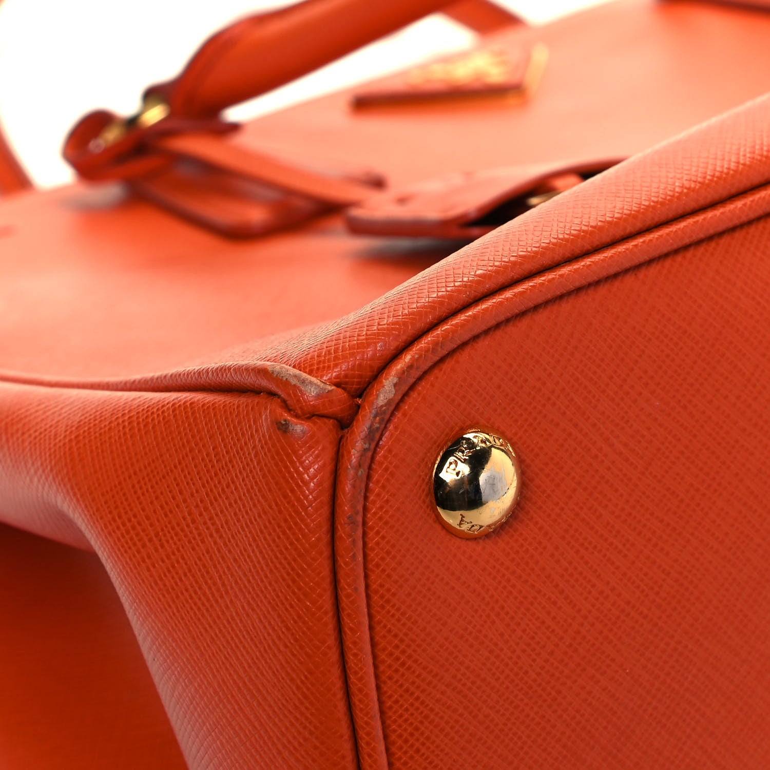Prada Saffiano Medium Galleria Double Zip Tote Papaya 10 of 11