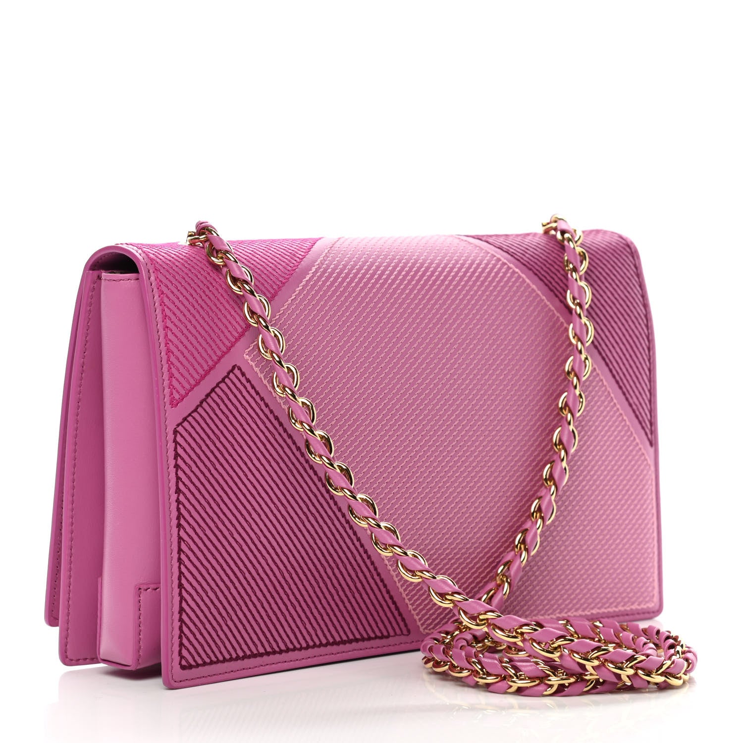 Salvatore Ferragamo Stitched Calfskin Medium Ginny Shoulder Bag Pink 3 of 11