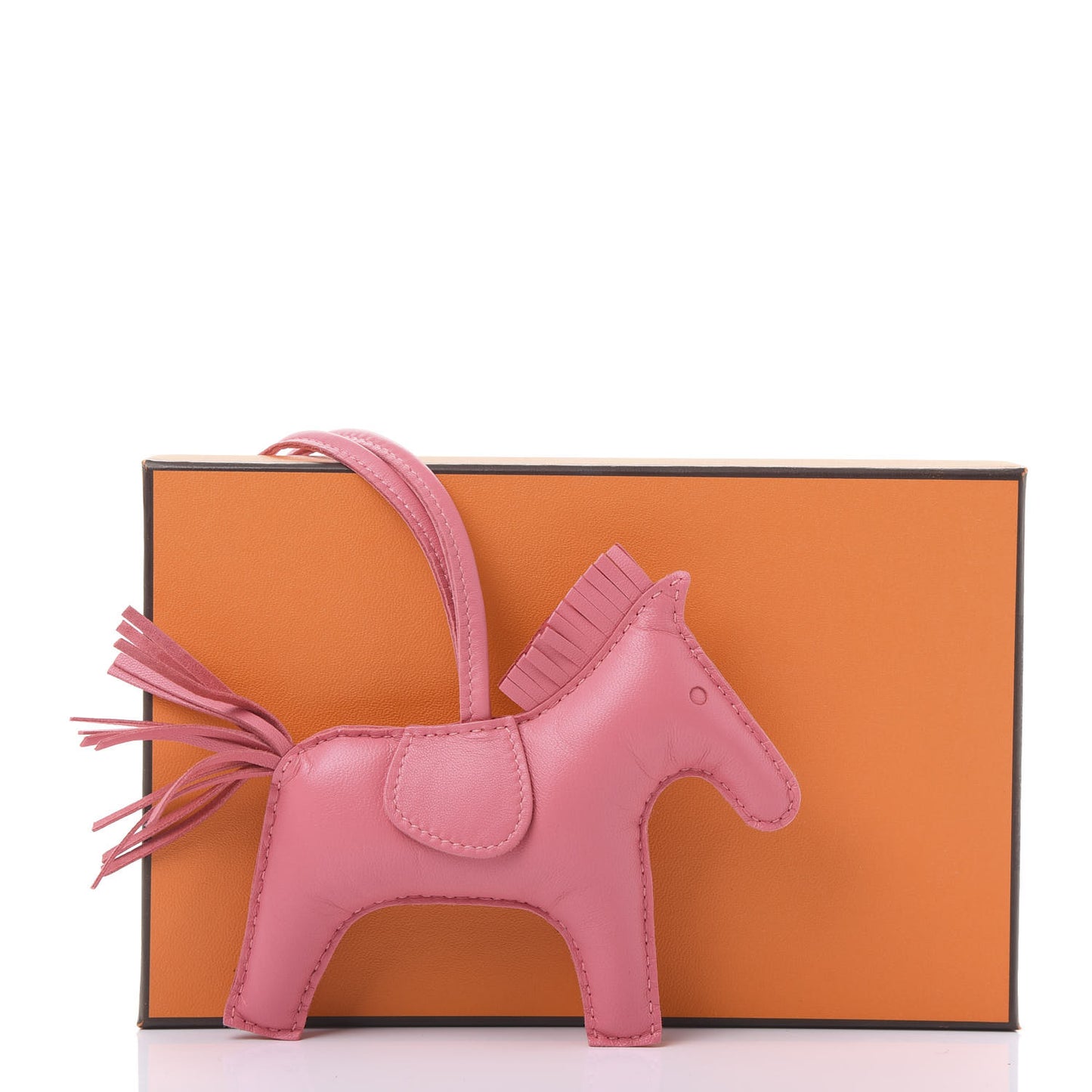 Milo Lambskin Grigri Rodeo Horse Bag Charm MM Rose Azalee
