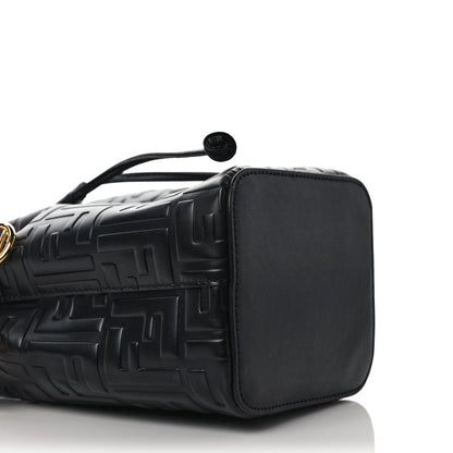Fendi Vitello Liberty F is Fendi FF 1974 Embossed Mini Mon Tresor Bucket Bag Black 8 of 9