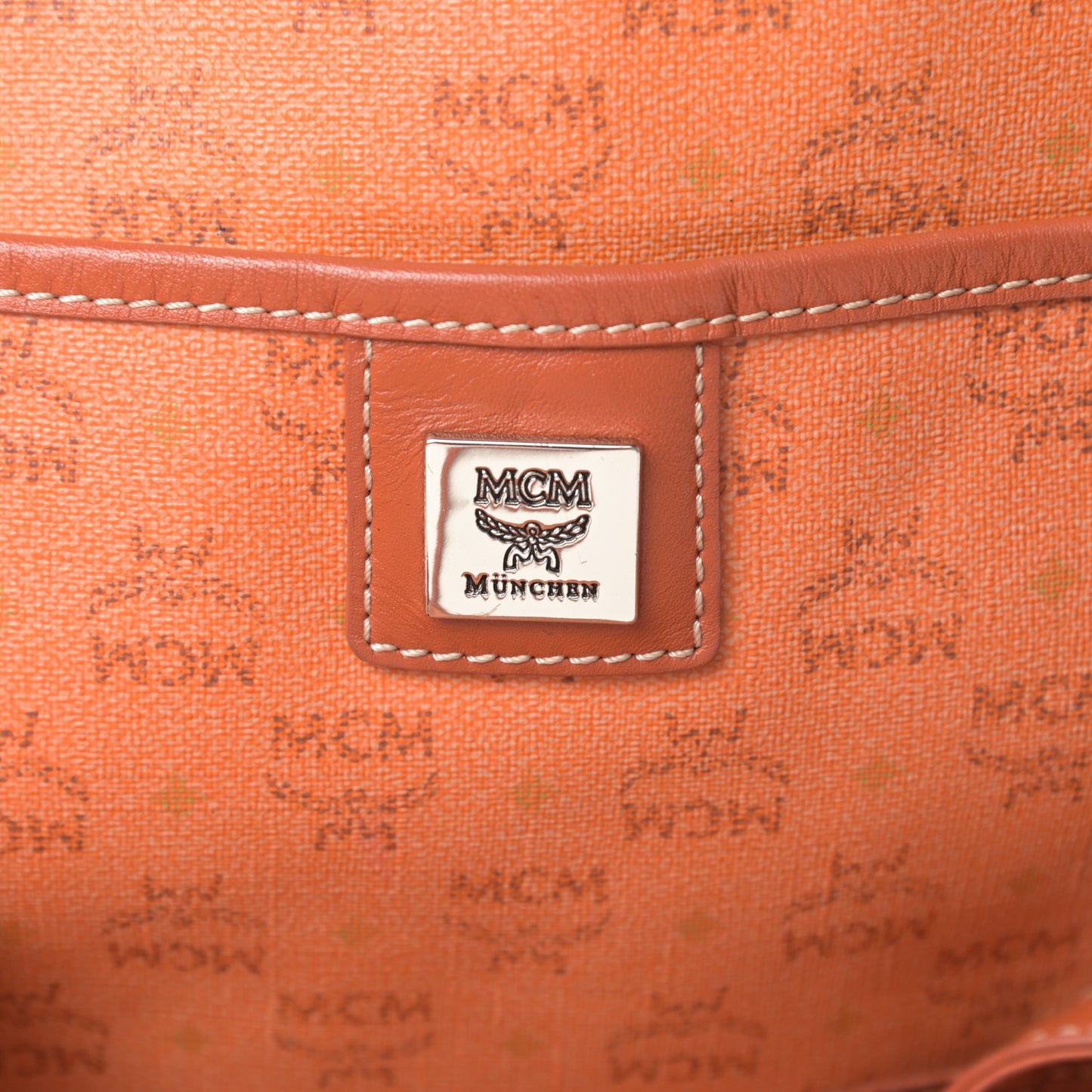 Coated Canvas Shopper Tote Orange