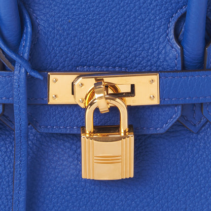 Hermes Togo Birkin 25 Bleu Electrique 20 of 29