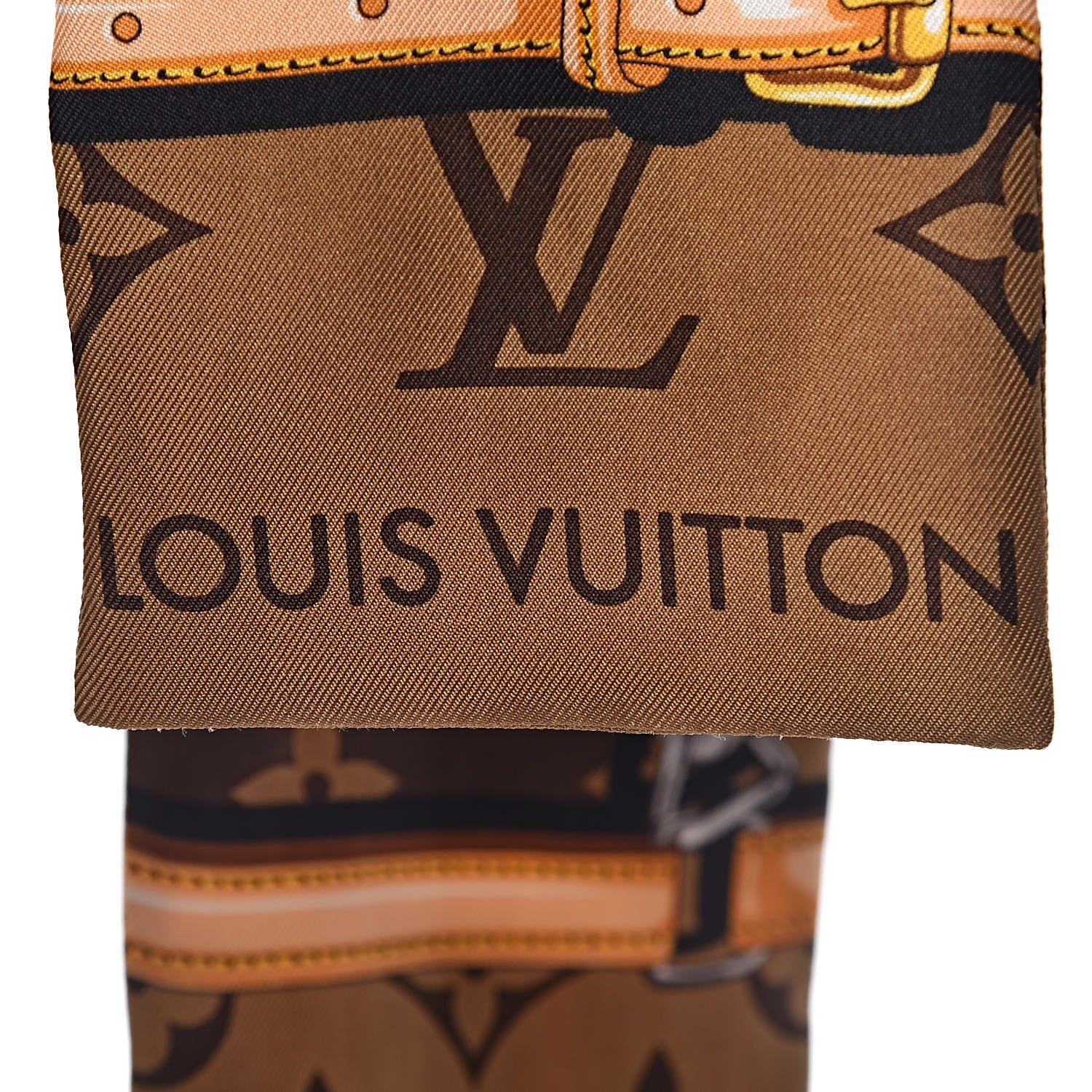 Louis Vuitton Silk Monogram Confidential Bandeau Brown 5 of 5