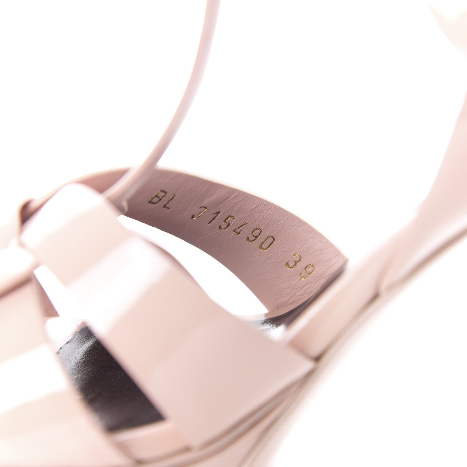 Saint Laurent Patent Tribute 75 Platform Sandals 39 Pale Pink 8 of 10