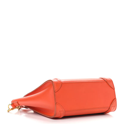 Celine Smooth Calfskin Nano Luggage Fluo Orange 4 of 12