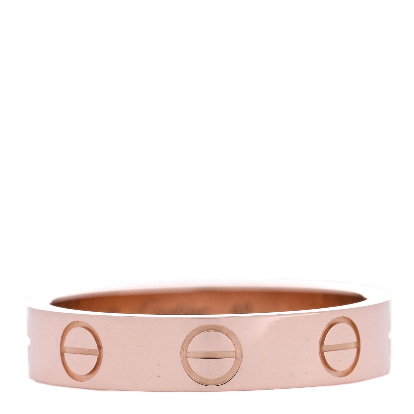 18K Pink Gold 3.5mm LOVE Wedding Band Ring 48 4.5
