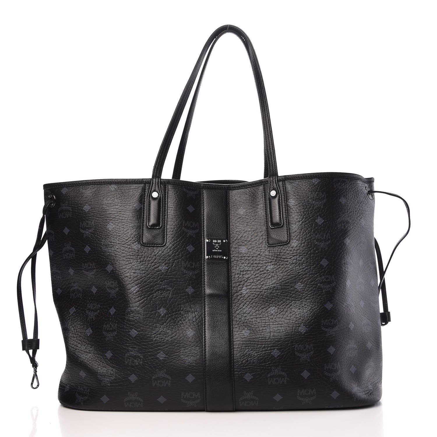 MCM Visetos Large Liz Reversible Shopper Tote Black 1 of 14