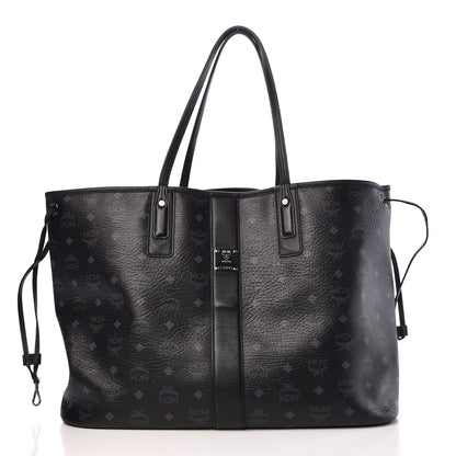 MCM Visetos Large Liz Reversible Shopper Tote Black 1 of 14