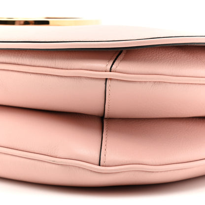 Gucci Roxy Calfskin Web Medium Blondie Top Handle Shoulder Flap Bag Powder Pink 9 of 13